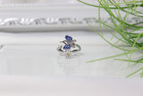 wunderschöne ring mit schmetterling und bluemen motiov, kinderschmuck