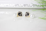Moderne Herzform Blumenknoten Ohrringe mit Strass für Damen - Stylisch & Einfach