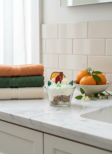 Winterdorf-Duftkerze aus Sojawachs in Geschenkverpackung