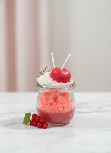 Handgegossene Duftkerze aus Sojawachs im Glas