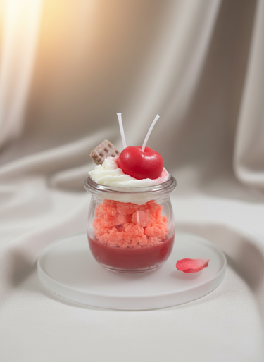 Handgegossene Duftkerze aus Sojawachs im Glas