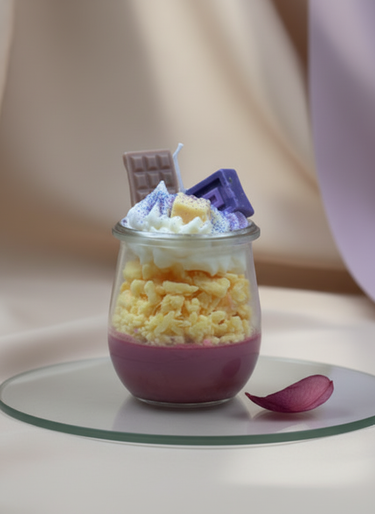 Handgegossene Sojawachs-Duftkerze in Schokoladenoptik