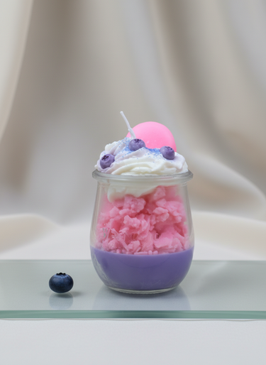 Pastellglas Duftkerze aus handgegossenem Sojawachs