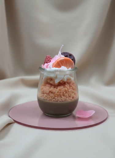 Festliche Sojawachskerze im Glas handgegossen