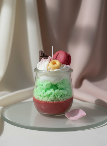 Handgegossene Sojakerze im Glas als Geschenkidee