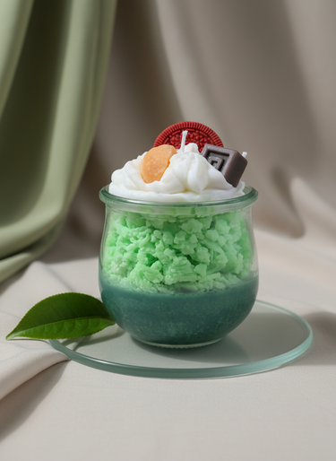 Handgegossene vegane Duftkerze im nostalgischen Glas