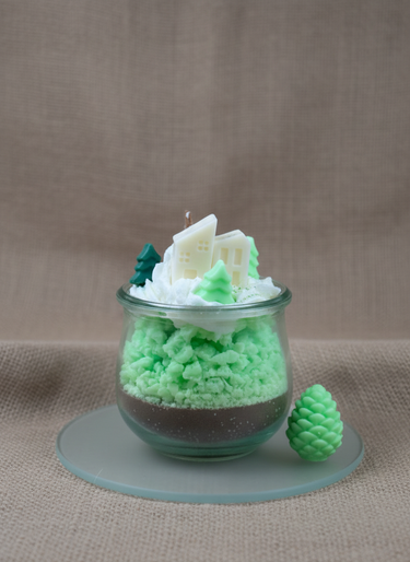 Handgegossene Duftkerze Grüne Idylle im Glas