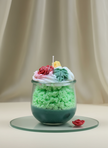 Handgegossene Sojawachskerze im Glas mit Weihnachtsduft