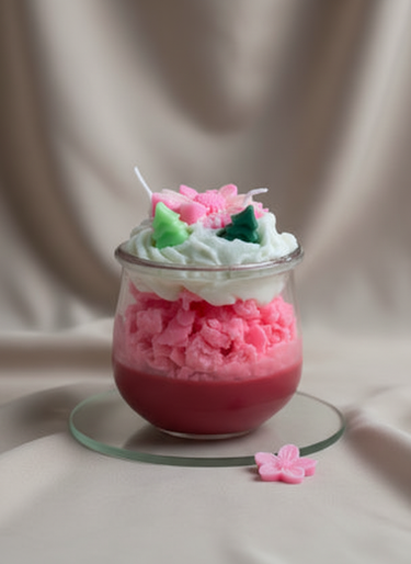 Duftkerze aus Sojawachs mit Frostblütenduft im Glas Geschenk zu