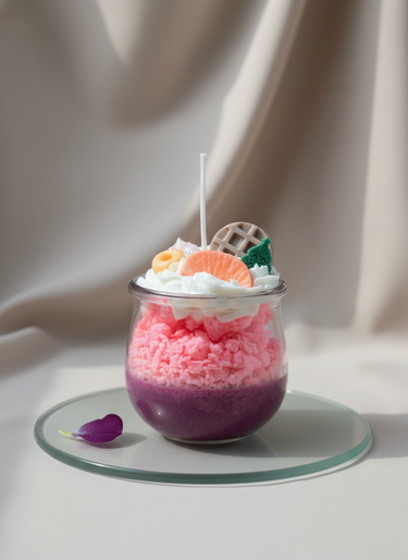 Handgegossene Duftkerze mit Vintage-Design im Glas