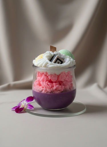 Glas mit handgegossener veganer Sojawachs-Duftkerze