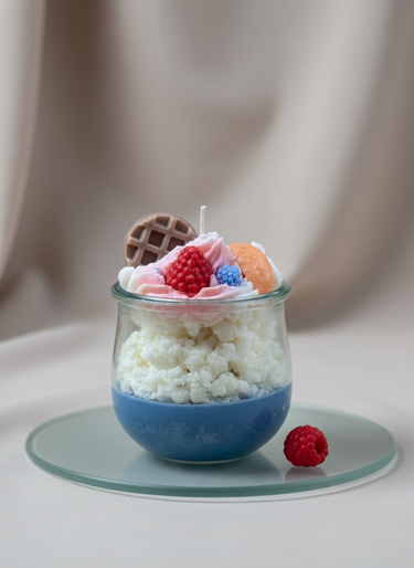 Handgegossene vegane Sojawachskerze im Glas