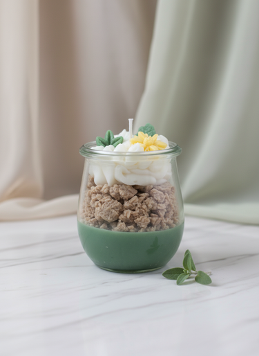 Handgemachte Duftkerze aus Sojawachs mit Blumenduft