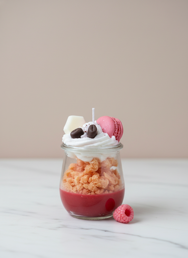 Handgegossene Sojawachskerze mit fruchtigem Kaffeearoma