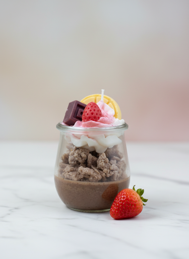 Dessertähnliche Duftkerze vegan und handgegossen