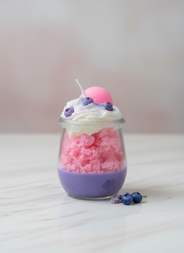 Pastellglas Duftkerze aus handgegossenem Sojawachs