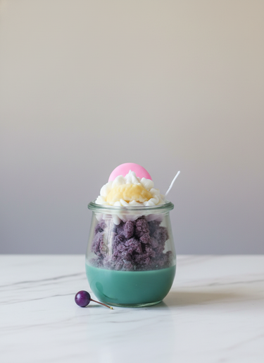 Sojawachs-Duftkerze im Dessert-Design gemütliche Atmosphäre