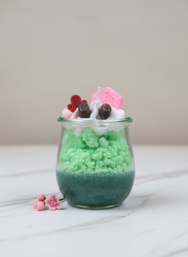 Handgegossene Duftkerze aus Sojawachs im Glas