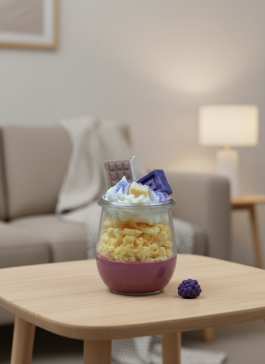 Handgegossene Sojawachs-Duftkerze in Schokoladenoptik