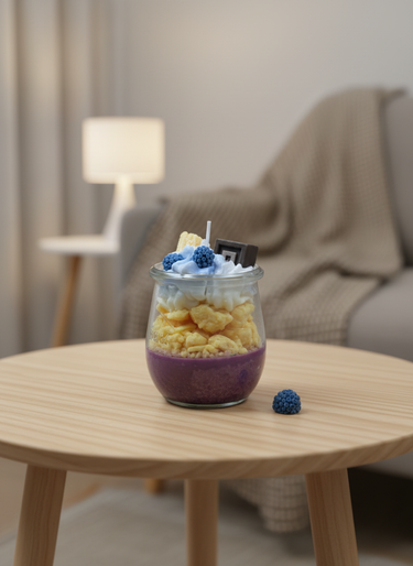 Duftkerze aus Sojawachs im Frühstücks-Design