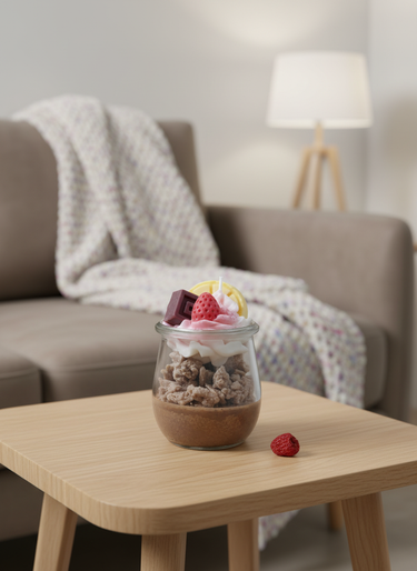 Dessertähnliche Duftkerze vegan und handgegossen