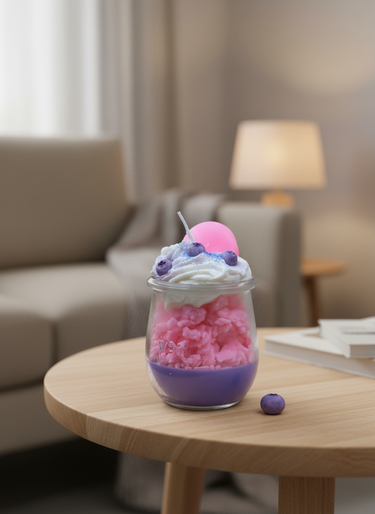 Pastellglas Duftkerze aus handgegossenem Sojawachs