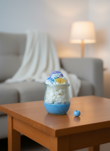 Handgegossene Sojawachskerze mit fruchtigem Duft