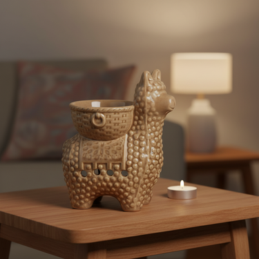 Lama Duftlampe aus Keramik