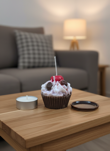 Cherry-Kaffee-Duftkerze – süßer Genuss im Cupcake-Look