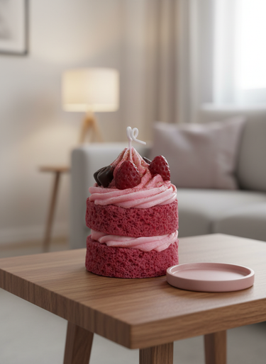 Dessert-Duftkerze – wie ein kleines Beerentörtchen