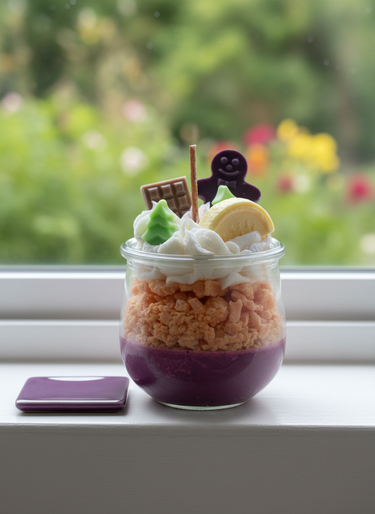 Handgegossene Duftkerze Sweet Harmony im Glas