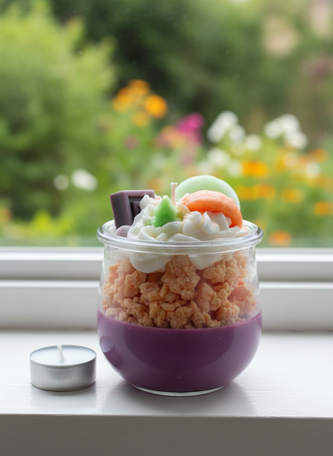 Handgegossene Duftkerze in schlichtem Glasdesign