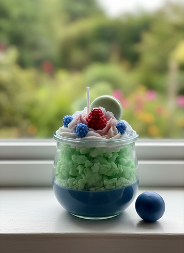 Handgemachte Duftkerze im Glas als Geschenkidee