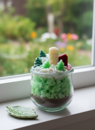 Nostalgische Duftkerze im Glas mit Waldaroma