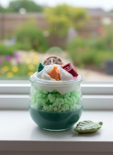 Winterdorf Duftkerze aus nachhaltigem Sojawachs kleines Präsent zum Geburtstag