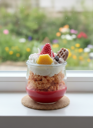 Handgegossene Duftkerze mit winterlichem Aroma im Glas