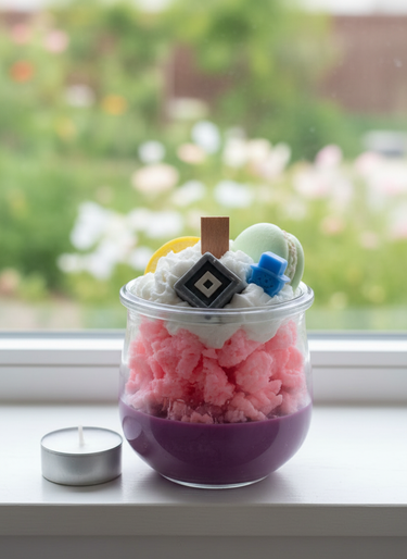 Handgegossene Sojaduftkerze im Glas