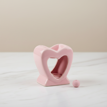 Herzgeformte Duftlampe aus Keramik