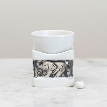 Klassische Duftlampe - Elefanten Weiß