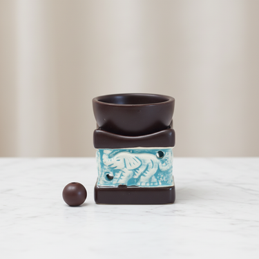 Klassische Duftlampe - Elefanten Schwarz