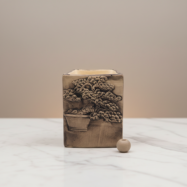 Handbemalte Bonsai-Duftlampe– Schiefer