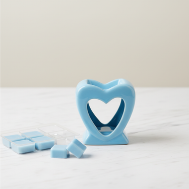 Herzgeformte Duftlampe aus Keramik