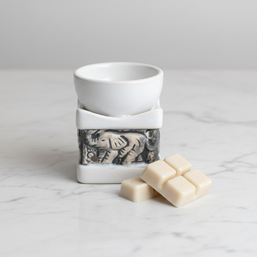 Klassische Duftlampe - Elefanten Weiß