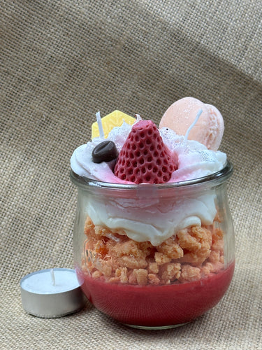 Macaron-Dessert Duftkerze im Glas