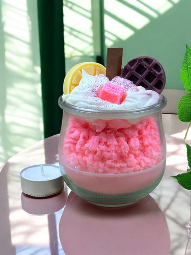 Waffel-Popsicle Duftkerze handgegossen aus Sojawachs