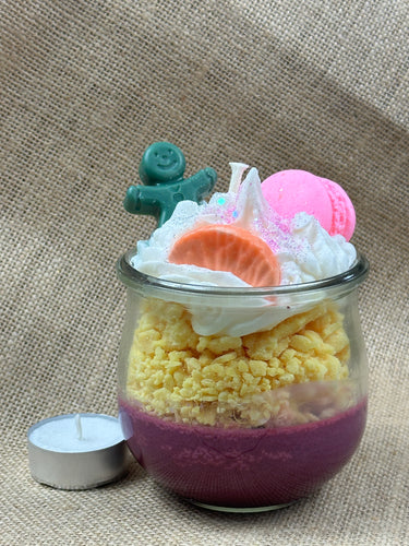 Handgegossene Duftkerze Frucht-Keks im Glas
