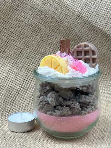Schoko-Zitrus Duftkerze im Glas