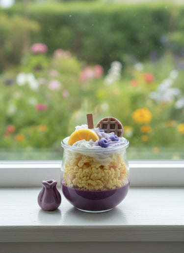 Vegane handgegossene Duftkerze im Glas