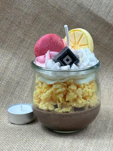 Macaron Lemon-Choco Duftkerze im Glas
