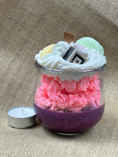 Mint Macaron Cube Duftkerze im Glas